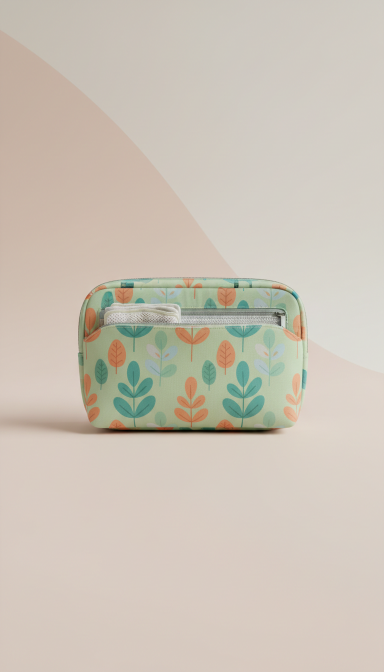 Leafy Green compact changing clutch