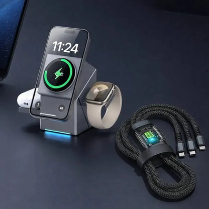 Hot Sale Offers-3-in-1 Foldable Magnetic Wireless Charging Station