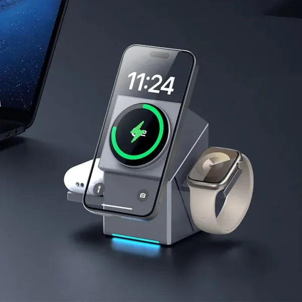 Hot Sale Offers-3-in-1 Foldable Magnetic Wireless Charging Station