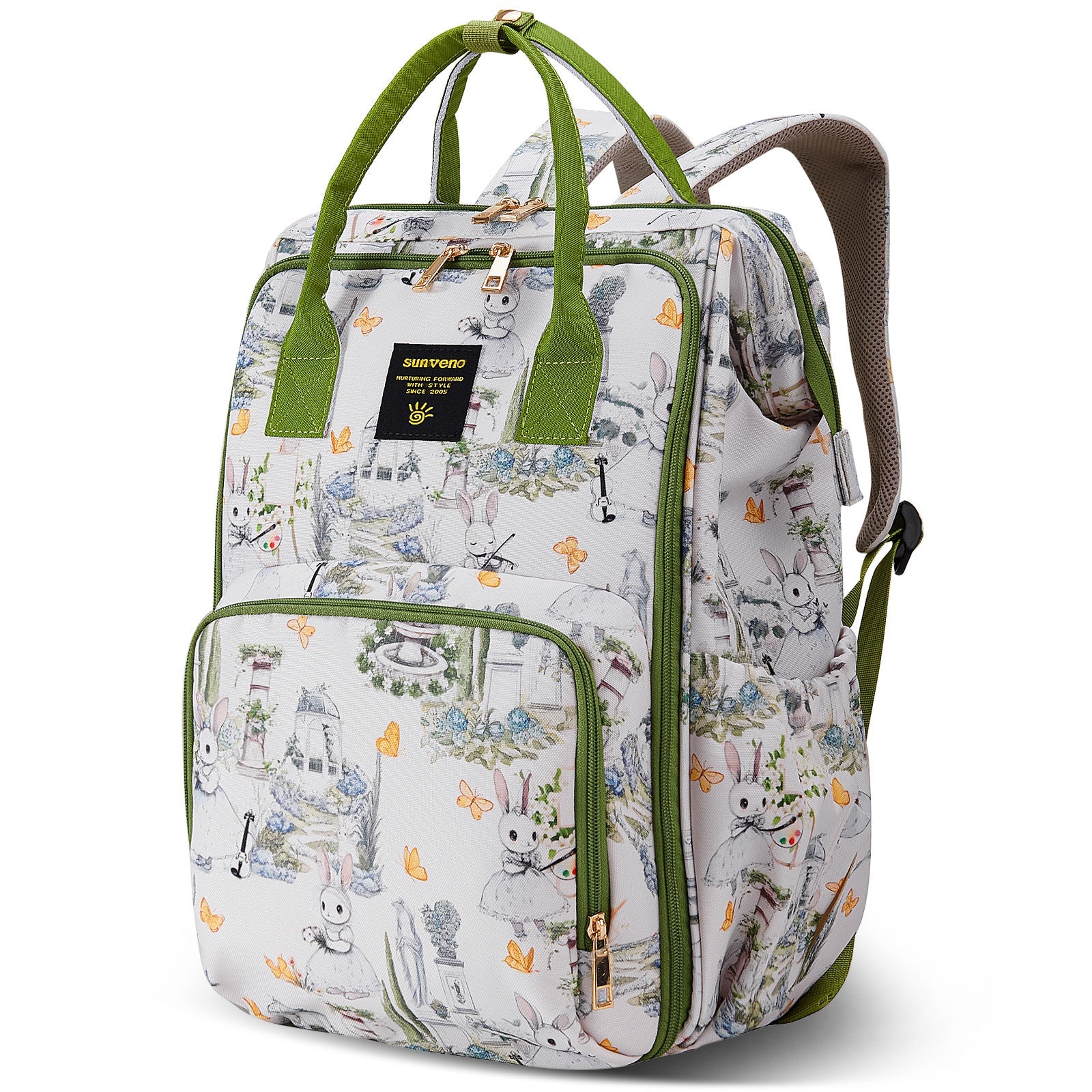 Wide Open Frame Diaper Bag Backpack