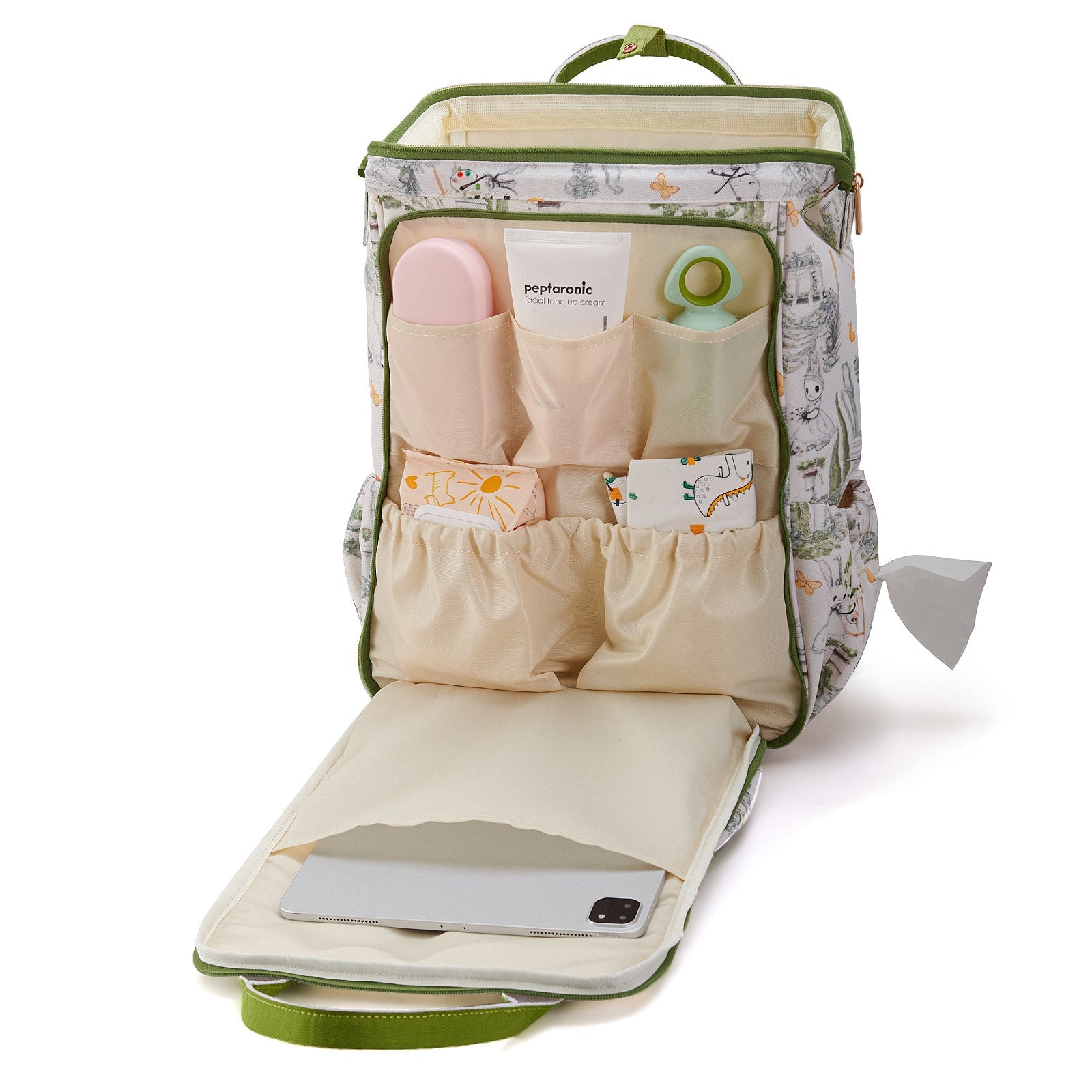 Wide Open Frame Diaper Bag Backpack